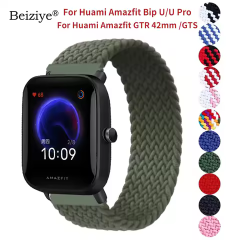Nylon Braided band For Huami Amazfit Bip U/U Pro watch Strap For Huami Amazfit GTR 42mm/Bip/GTS/U Pr