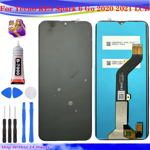 6.52 inch For Tecno Spark 6 GO LCD KE5 Spark 6 Go 2021 LCD Display Touch Screen Digitizer For Spark 