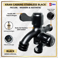 Kran Cabang Shower 1/2" Besi Engkol Keran Air Nikel Double Dobel