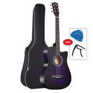 กีต้าร์ 38 นิ้ว กีต้าร์โปร่ง กีต้าร์โปร่ง มือใหม่ฝึกกีต้าร์ หลากสี ให้เลือก