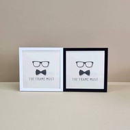 Photo Frame Size 4x4 5x5 6x6 7x7 8x8 10x10 Inches Glass + Stand Picture Frame Wall Frame