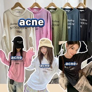 New Acne Studios T-Shirt Stockholm Long-Sleeved Short T-Shirt With Logo