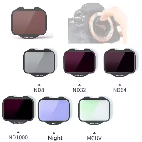 Clip-in CMOS Lens Filter MC UV ND8 ND16 ND32 ND64 ND1000 Night Filter for Sony A7R II III IV A7S II 