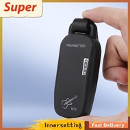 [innersetting.my] Wireless Guitar Transmitter Receiver System Rechargeable 2.4G Guitar Transmitter R