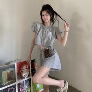 ชุดเซตแฟชั่นยอดฮิต ชุดเซ็ทน่ารักๆ ชุดนอนใส่สบาย ชุดเซ็ทเสื้อแขนสั้น+ขาสั้น ตัวผ้านิ่มเด้ง แฟชั่นเซ็ต