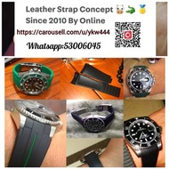 LeatherStrapConcept 🐮🐊🥇        👉專營 各種 手錶錶帶 代用錶帶👈  whatsapp📱#53006045#   膠錶帶 錶帶適用 : Rolex Panerai Omega IWC Tudor Seiko 錶帶 使用