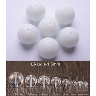 0.5kg milky white glass stone beads size 6- 8-10-12-14mm (color 10)