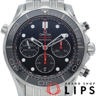 歐米茄海馬系列300公尺潛水錶同軸計時碼錶，41.5毫米，型號212.30.42.50.01.001，附原廠盒，不鏽鋼男士腕錶，黑色拋光，成色極佳 [二手]