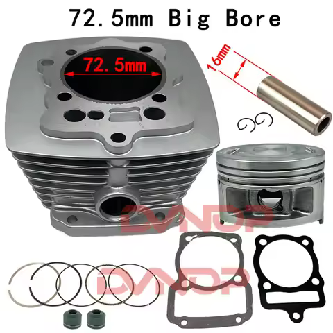 72.5mm Big Bore Cylinder Block Kit For CG250 CG350 CG 350cc 16mm Pin Motorcycle Engine Parts