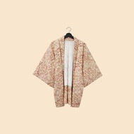 Back to Green-日本帶回羽織 秋日蜿蜒河流 花卉 /vintage kimono