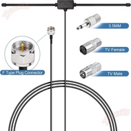 ZHAOX Radio Antenna, 75Ohm Universal FM Dipole Aerial, Portable Plug Play Stereo Aerial Connector Ho