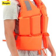 Donglin Adult Nylon Foam Swimming Size with SOS Sport Durable Water Life Jacket Supplies Adjustable Life Whistle Jacket Vest