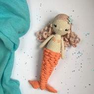 美人魚公仔手工美人魚玩具嬰兒禮物海底嬰兒托兒所