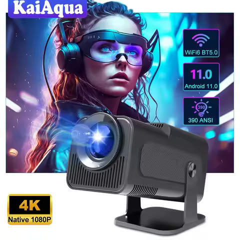 Velec HY320 Mini Projector Upgrade 4K Android 11 WiFi 6 BT 5.0 Allwinner H713 Home Outdoor Portable 