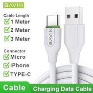 BAVIN CB158 High Speed Charger & Data Cable Sync Transfer 1M 2M 3M For Micro Android iPhone Type-C