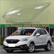 For Peugeot 3008 2013~2019 Front Headlight Shell Transparent Headlamp Cover Lamp Shade Plexiglass Re