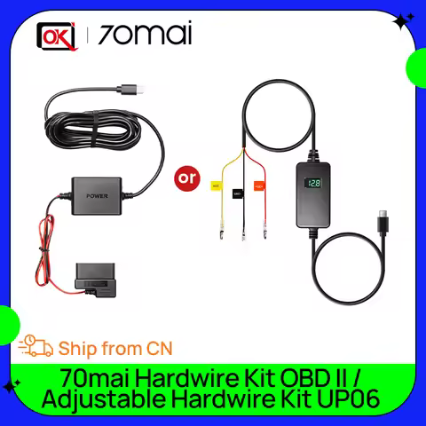 70mai Dash Cam Hardwire Kit OBD-II & Adjustable Hardwire Kit UP06 for Car DVR Type-C Interface Plug-