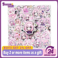 50pcs Kawaii Elysia Game Honkai Impact Stickers Decorative Phone Water Cup Waterproof Sticker