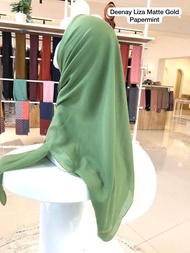 Hijab Deenay polos segi empat deenay polos Gold Matte