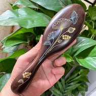 Ebony Wood Cushion Comb Hand-painted Natural Sandalwood Comb Airbag Comb Brush Solid Wood Massage Co