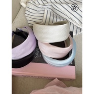 B2U Dopamine Satin Fabric Wide Headband Temperament Sweet Girl All-Match High Headband