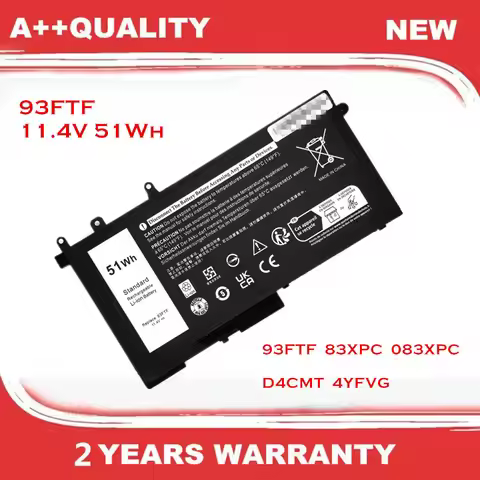 Laptop Battery For DELL Latitude 5480 E5480 5490 E5490 5580 E5580 5590 E5590 5495 E5495 5491 93FTF 8
