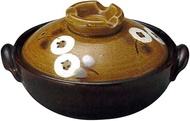 Mitou Banko Ware Kose Dohana No. 6 Pot, Brown, 7.7 inches (19.5 cm), 0.2 gal (0.7 L), 143030 40-14303 Earthenware Pot, Compatible with Direct Fire, Microwave, and Oven