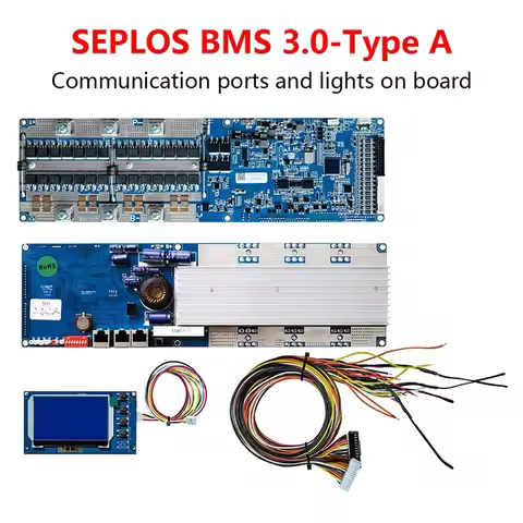 seplos bms 3.0 Smart bms 100A/150A/200A 24V/48V 13S 14S 8S 15S 16S LFP With Bluetooth LCD Screen BMS