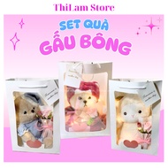 Teddy bear gift Set with high-quality carrying bag, gift for girlfriend, birthday gift for women