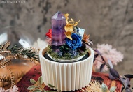 音樂盒/玻璃罩音樂盒/不凋花玻璃盅/客製化音樂盒/永生花玻璃罩