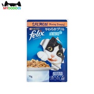 FELIX PURINA ADULT SALMON POUCH CAT FOOD 70GX12 POUCH