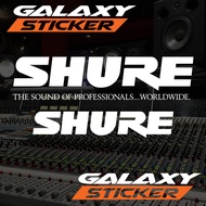 Cutting sticker hardcase box shure audio. shure logo sound system sticker