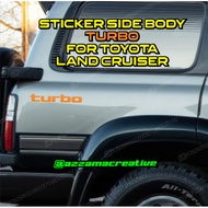 Ready Turbo Landcruiser Vx-80 Sticker Toyota Landcruiser Side Body Sticker
