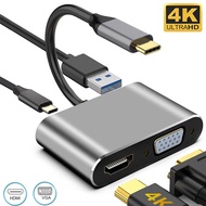 4 in 1 USB C HDMI Type c to HDMI 4K Adapter VGA USB3.0 Audio video Converter for Samsung s9 s10 for Macbook/2018 ipad Pro/XPS 13
