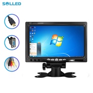7 Inch Monitor HD TFT-LCD Car Rearview Monitor VGA/HD Multimedia Interface/AV Video Interface Rotata