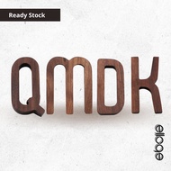 ELLOQE Walnut Wood Alphabet Alphabet Wood Name Sign Gift Huruf Kayu Abjad Kayu