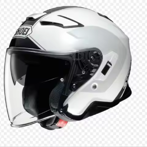 Open Face Helmet J-CRUISE 3/4 Helmet ADAGIO TC-6 WHT Double visor Matte Black Off Road Racing Motocr