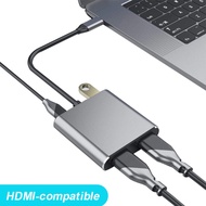 USB Type-C Hub Dual Monitor Laptop Docking Station 2 Compatible with HDMI-compatible,PD, USB, MST Adapter for Macbook Pro Samsung