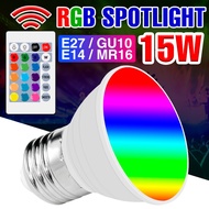 Wenni RGB Spotlight E27 Lamp 220V Light Bulb E14 Colorful Smart GU10 Lamp 15W Dimmable Magic Bulb Wi