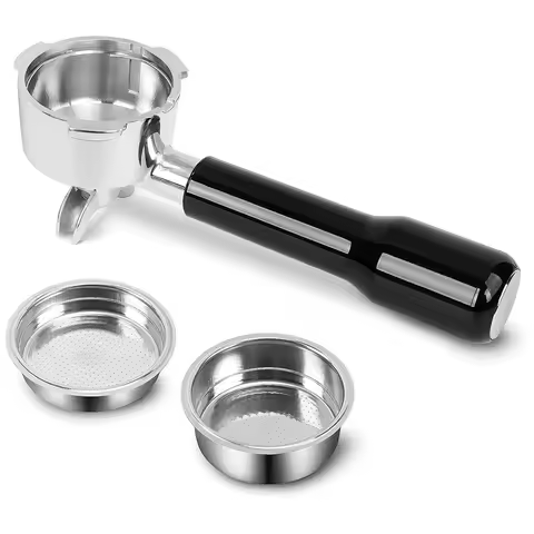 A78E-51mm Stainless Steel Portafilter with 2 Spouts for Donlim and CASABREWS Espresso Machine CM5418