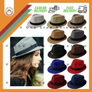 [Adults] (Safe Packaging + BOX) Bruno Mars Europe Style Formal Wedding Groomsmen Fabric Fedora Hat