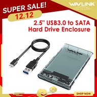 Wavlink 2.5" USB3.0 to SATA III External Hard Drive Enclosure, Optimized for 7mm/9.5mm 2.5 Inch HDD/SSD, Tool-Free, Support Max 4TB with UASP, Compatible with WD Seagate Samsung PS4 Xbox