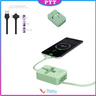 Kabel Pengisian Daya 3 IN 1 Charger Micro USB Tipe-C Fast Charging Dengan Bracket Retractable Charge