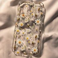 Simple Flower Softcase with Ribbon VIVO clear pattern Transparent Anti-slip original VIVO Y02T Y15 A