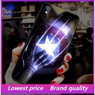 MG Marvel Captain America Shield Call Lighting LED Glass for Samsung S23Plus S23ultra phone case S21