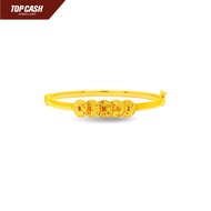 Top Cash Jewellery 916 Gold Shattered Design Ancient Coin Bangle