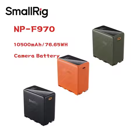 SmallRig NP-F970 10500mAh/76.65WH Rechargeable Camera Battery 4469 4576 4577 USB-C/USB-A Input/Outpu