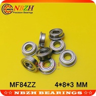 NBZH bearingMF84ZZ Flange Bearing 4x8x3 Mm ABEC-5 Miniature Flanged MF84 Z ZZ Ball Bea
