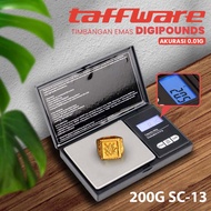 timbangan emas mini 200gram Akurasi 0.01gram Taffware Digipounds