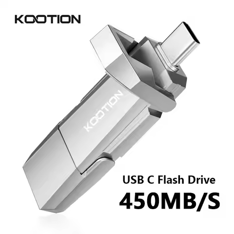 KOOTION U54 Pendrive USB C Flash Drive 256GB 512GB 450MB/s USB 3.2 Gen2x2 Dual Drive USB & Type C Pe
